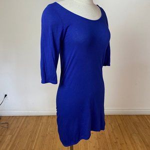 Classic soft midi dress in beautiful royal blue
